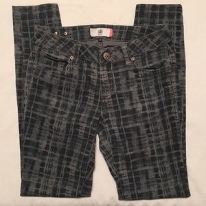 Cabi Blue Grid Skinny Jeans